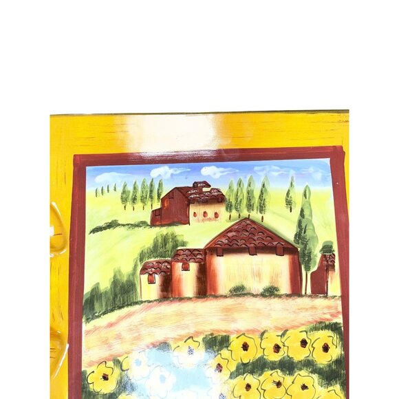 Romancing Provence Tuscan Country handpainted ceramic serve tray SKU 9622 - Picture 5 of 11